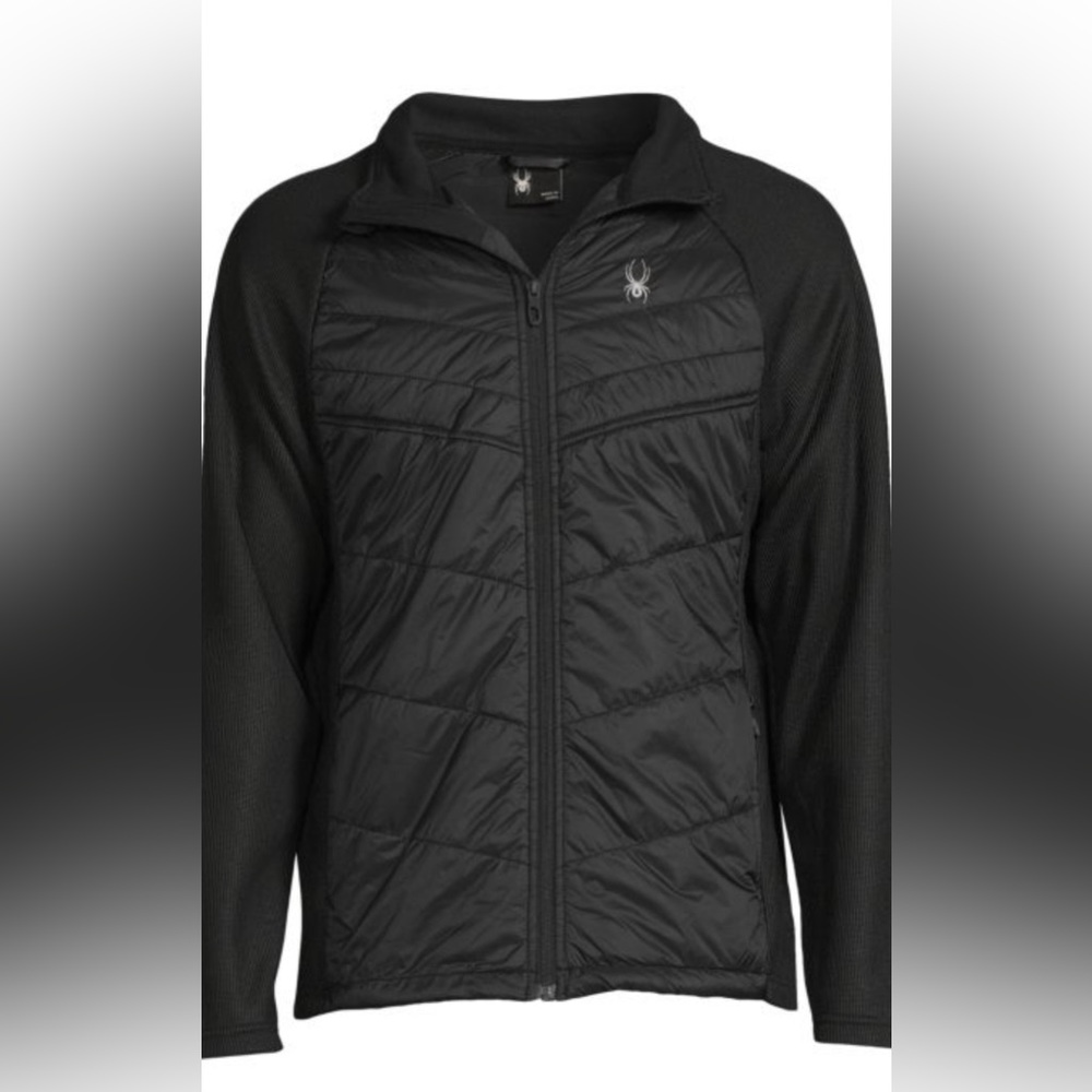 NWT! SPYDER Jacket Men’s L Nova Hybrid Logo Black Size M SPFGM193-001